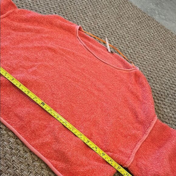 Free People Orange Crew Neck Sweater with Relaxed Fit - Picture 6 of 6